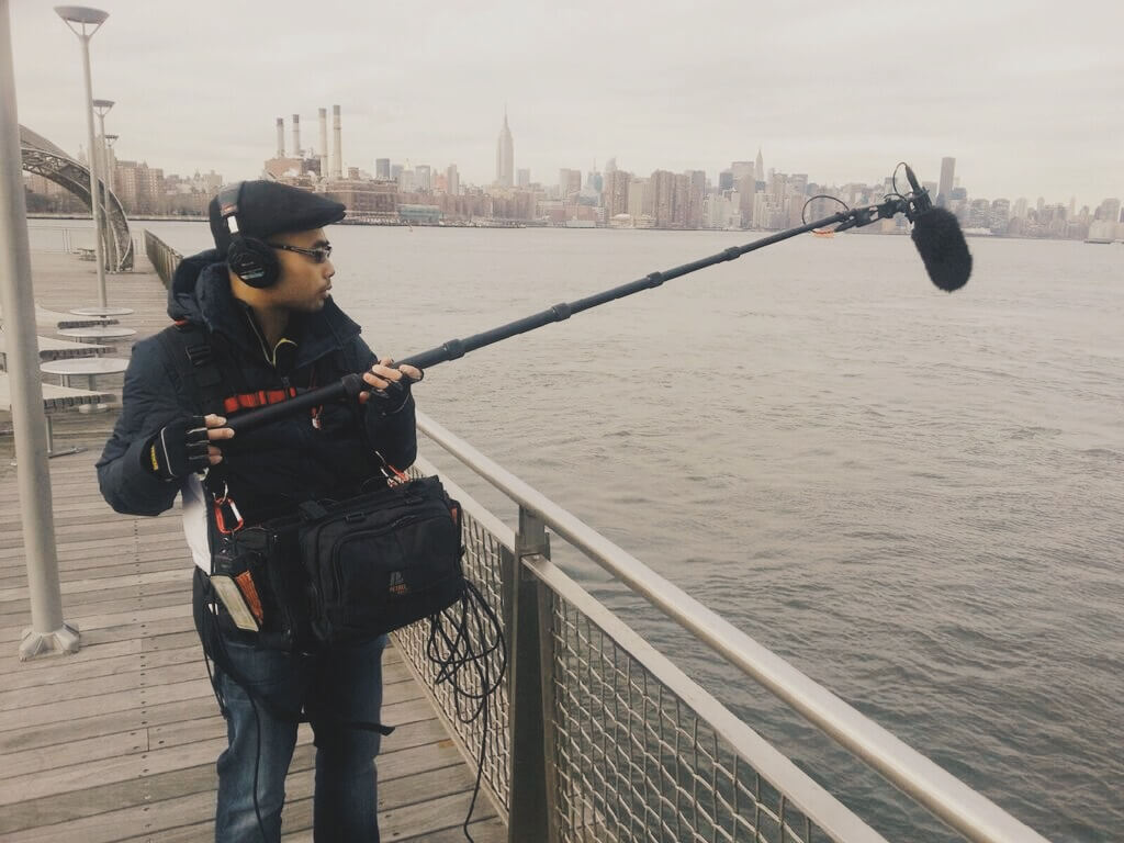 Adam Drakewolf working on film and video productions