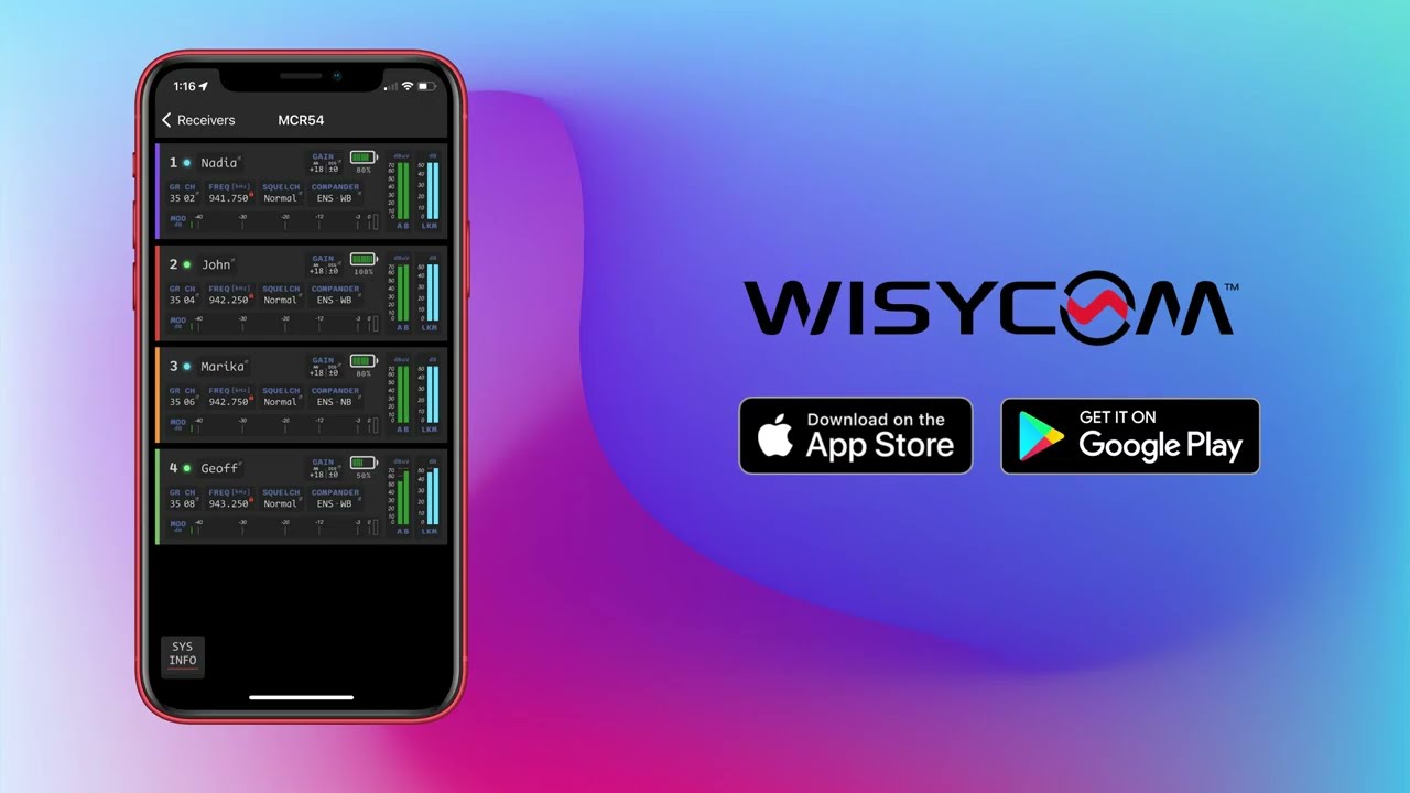 Wisycom Symphony App